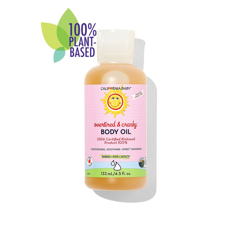 California Baby Overtired & Cranky™ Body Oil Massage Oil White Smoke 4.5oz/133mL