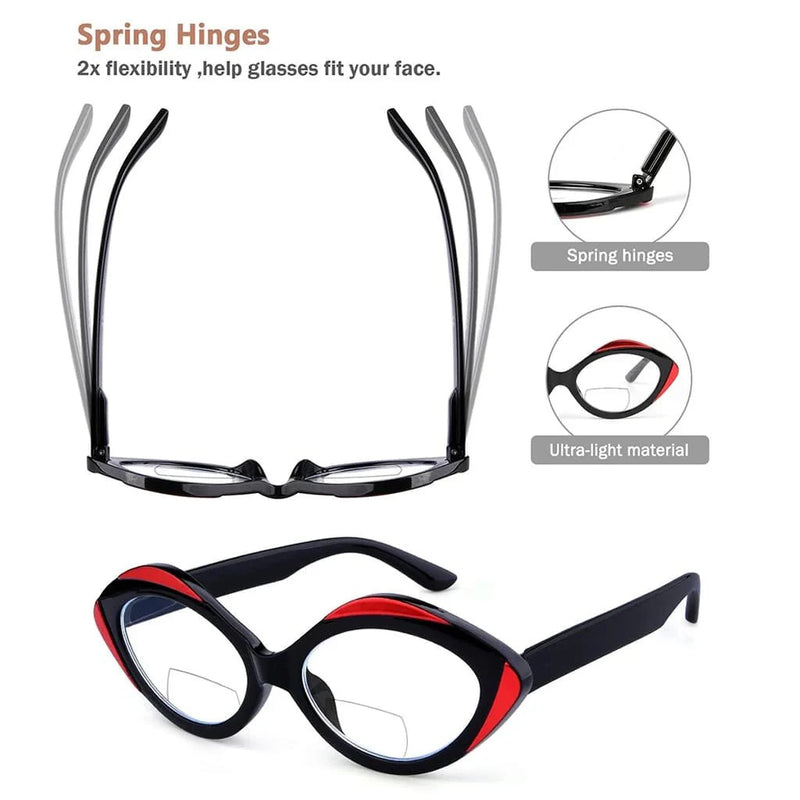 eyekeeper.com 4 Pack Artistic Bifocal Reading Glasses Oval Design Readers BR2128 Eyeglasses White Smoke 4 Pairs Mix / +1.00,4 Pairs Mix / +1.50,4 Pairs Mix / +2.00,4 Pairs Mix / +2.50,4 Pairs Mix / +3.00,4 Pairs Mix / +3.50