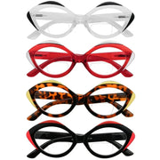eyekeeper.com 4 Pack Artistic Bifocal Reading Glasses Oval Design Readers BR2128 Eyeglasses White Smoke 4 Pairs Mix / +1.00,4 Pairs Mix / +1.50,4 Pairs Mix / +2.00,4 Pairs Mix / +2.50,4 Pairs Mix / +3.00,4 Pairs Mix / +3.50