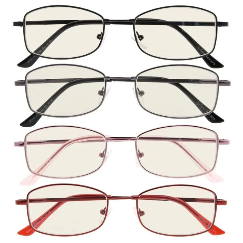 eyekeeper.com 4 Pack Bendable Blue Light Filter Reading Glasses UVR1712 Eyeglasses White Smoke 4 Pairs Mix / without magnification,4 Pairs Mix / +0.50,4 Pairs Mix / +0.75,4 Pairs Mix / +1.00,4 Pairs Mix / +1.25,4 Pairs Mix / +1.50,4 Pairs Mix / +1.75,4 Pairs Mix / +2.00,4 Pairs Mix / +2.25,4 Pairs Mix / +2.50,4 Pairs Mix / +3.00