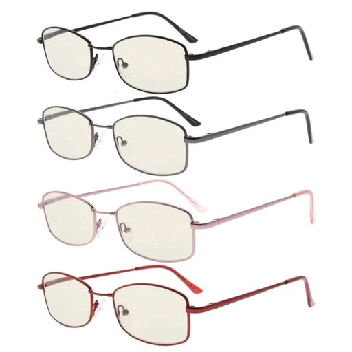 eyekeeper.com 4 Pack Bendable Blue Light Filter Reading Glasses UVR1712 Eyeglasses White Smoke 4 Pairs Mix / without magnification,4 Pairs Mix / +0.50,4 Pairs Mix / +0.75,4 Pairs Mix / +1.00,4 Pairs Mix / +1.25,4 Pairs Mix / +1.50,4 Pairs Mix / +1.75,4 Pairs Mix / +2.00,4 Pairs Mix / +2.25,4 Pairs Mix / +2.50,4 Pairs Mix / +3.00