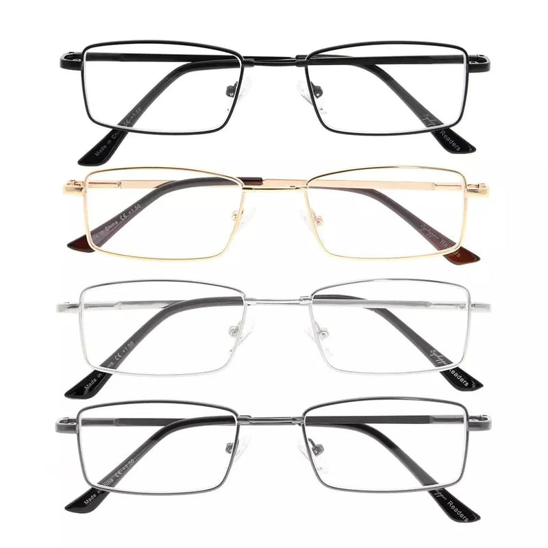 eyekeeper.com 4 Pack Bendable Memory Metal Bridge Reading Glasses R1709 Eyeglasses White Smoke 4 Pairs Mix / +0.50,4 Pairs Mix / +0.75,4 Pairs Mix / +1.00,4 Pairs Mix / +1.25