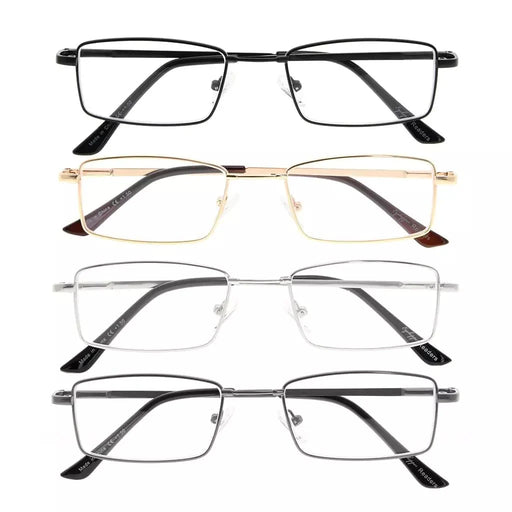 eyekeeper.com 4 Pack Bendable Memory Metal Bridge Reading Glasses R1709 Eyeglasses White Smoke 4 Pairs Mix / +0.50,4 Pairs Mix / +0.75,4 Pairs Mix / +1.00,4 Pairs Mix / +1.25