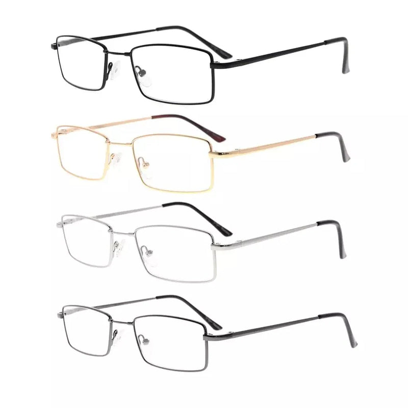 eyekeeper.com 4 Pack Bendable Memory Metal Bridge Reading Glasses R1709 Eyeglasses White Smoke 4 Pairs Mix / +0.50,4 Pairs Mix / +0.75,4 Pairs Mix / +1.00,4 Pairs Mix / +1.25