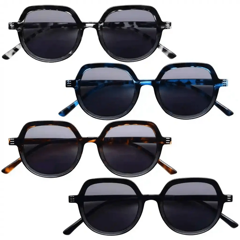 eyekeeper.com 4 Pack Bifocal Sunglasses Vintage Sunshine Readers SBR2016 Sunglasses White Smoke 4 Pairs Mix / +1.00,4 Pairs Mix / +1.50,4 Pairs Mix / +2.00,4 Pairs Mix / +2.50,4 Pairs Mix / +3.00,4 Pairs Mix / +3.50
