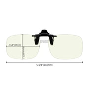 eyekeeper.com 4 Pack Blue Light Blocking Flip up Clip on JQ3 (60X43MM) Eyeglasses Seashell Clear-4pcs
