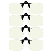 eyekeeper.com 4 Pack Blue Light Blocking Flip up Clip on JQ3 (60X43MM) Eyeglasses Seashell Clear-4pcs