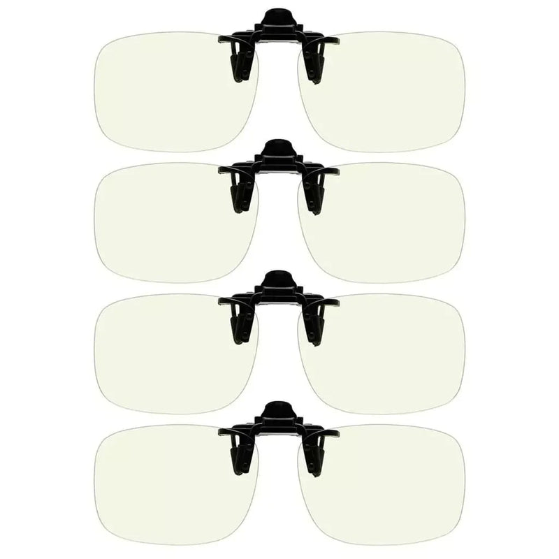 eyekeeper.com 4 Pack Blue Light Blocking Flip up Clip on JQ3 (60X43MM) Eyeglasses Seashell Clear-4pcs