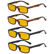 eyekeeper.com 4 Pack Blue Light Blocking Reading Glasses HP103 Eyeglasses White Smoke 2Black-2Tortoise / without magnification,2Black-2Tortoise / +0.50,2Black-2Tortoise / +0.75,2Black-2Tortoise / +1.25,2Black-2Tortoise / +1.75,2Black-2Tortoise / +3.00