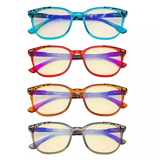eyekeeper.com 4 Pack Blue Light Filter Browline Glass Hipster Style TM9001D Eyeglasses White Smoke 4 Pairs Mix / without magnification,4 Pairs Mix / +0.50,4 Pairs Mix / +0.75,4 Pairs Mix / +1.00,4 Pairs Mix / +1.25,4 Pairs Mix / +1.50,4 Pairs Mix / +1.75,4 Pairs Mix / +2.00,4 Pairs Mix / +2.50,4 Pairs Mix / +3.00