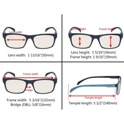 eyekeeper.com 4 Pack Blue Light Filter Reading Glasses CG047 Eyeglasses White Smoke 2Brown-2Grey / without magnification,2Brown-2Grey / +0.50,2Brown-2Grey / +1.00,2Brown-2Grey / +1.25,2Brown-2Grey / +1.50,2Brown-2Grey / +1.75,2Brown-2Grey / +2.00,2Brown-2Grey / +2.50