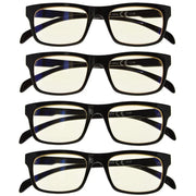 eyekeeper.com 4 Pack Blue Light Filter Reading Glasses CG047 Eyeglasses White Smoke 2Brown-2Grey / without magnification,2Brown-2Grey / +0.50,2Brown-2Grey / +1.00,2Brown-2Grey / +1.25,2Brown-2Grey / +1.50,2Brown-2Grey / +1.75,2Brown-2Grey / +2.00,2Brown-2Grey / +2.50