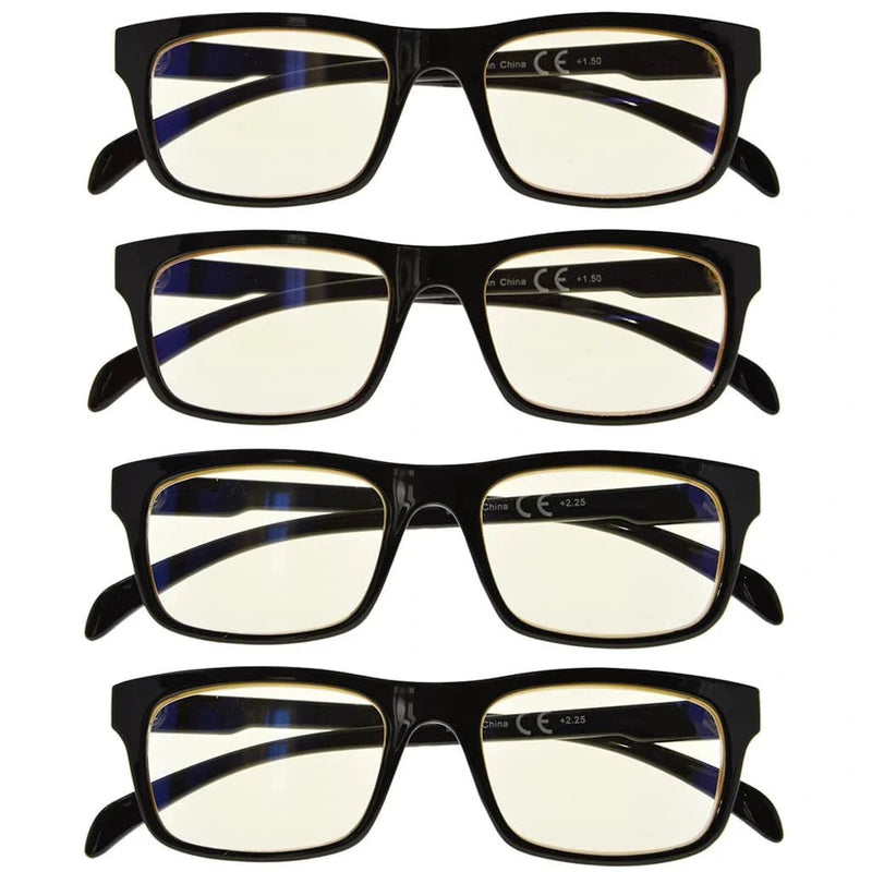 eyekeeper.com 4 Pack Blue Light Filter Reading Glasses CG047 Eyeglasses White Smoke 2Brown-2Grey / without magnification,2Brown-2Grey / +0.50,2Brown-2Grey / +1.00,2Brown-2Grey / +1.25,2Brown-2Grey / +1.50,2Brown-2Grey / +1.75,2Brown-2Grey / +2.00,2Brown-2Grey / +2.50