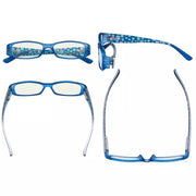 eyekeeper.com 4 Pack Blue Light Filter Reading Glasses Patterned Temple UVR081X Eyeglasses White Smoke 4 Pairs Mix / without magnification,4 Pairs Mix / +0.50,4 Pairs Mix / +0.75,4 Pairs Mix / +1.00,4 Pairs Mix / +1.25,4 Pairs Mix / +1.50,4 Pairs Mix / +1.75,4 Pairs Mix / +2.00,4 Pairs Mix / +2.50,4 Pairs Mix / +3.00