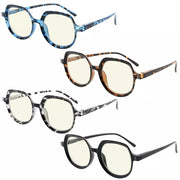 eyekeeper.com 4 Pack Blue Light Filter Reading Glasses UV2016 Eyeglasses White Smoke 4 Pairs Mix / without magnification,4 Pairs Mix / +0.50,4 Pairs Mix / +0.75,4 Pairs Mix / +1.00,4 Pairs Mix / +1.25,4 Pairs Mix / +1.50,4 Pairs Mix / +1.75,4 Pairs Mix / +2.00,4 Pairs Mix / +2.50,4 Pairs Mix / +3.00