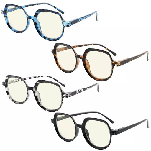 eyekeeper.com 4 Pack Blue Light Filter Reading Glasses UV2016 Eyeglasses White Smoke 4 Pairs Mix / without magnification,4 Pairs Mix / +0.50,4 Pairs Mix / +0.75,4 Pairs Mix / +1.00,4 Pairs Mix / +1.25,4 Pairs Mix / +1.50,4 Pairs Mix / +1.75,4 Pairs Mix / +2.00,4 Pairs Mix / +2.50,4 Pairs Mix / +3.00
