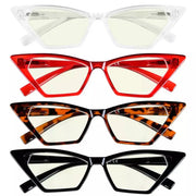 eyekeeper.com 4 Pack Blue Light Glasses Cat-eye Reading Glasses UVR2131 Eyeglasses White Smoke 4 Pairs Mix / without magnification,4 Pairs Mix / +0.50,4 Pairs Mix / +0.75,4 Pairs Mix / +1.00,4 Pairs Mix / +1.25,4 Pairs Mix / +1.50,4 Pairs Mix / +1.75,4 Pairs Mix / +2.00,4 Pairs Mix / +2.25,4 Pairs Mix / +2.50,4 Pairs Mix / +3.00,4 Pairs Mix / +3.50