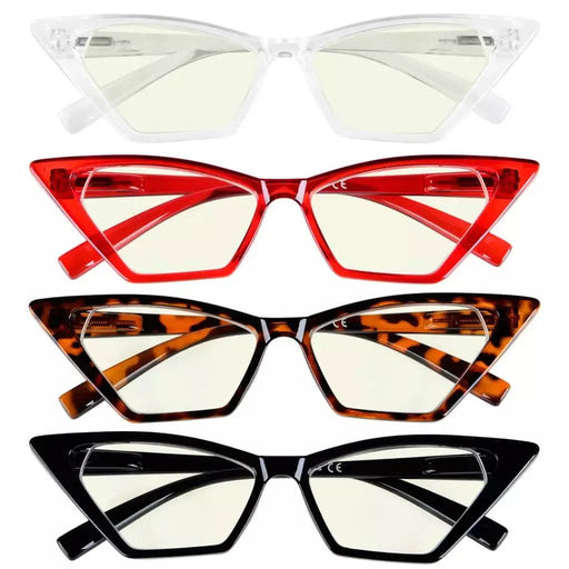 eyekeeper.com 4 Pack Blue Light Glasses Cat-eye Reading Glasses UVR2131 Eyeglasses White Smoke 4 Pairs Mix / without magnification,4 Pairs Mix / +0.50,4 Pairs Mix / +0.75,4 Pairs Mix / +1.00,4 Pairs Mix / +1.25,4 Pairs Mix / +1.50,4 Pairs Mix / +1.75,4 Pairs Mix / +2.00,4 Pairs Mix / +2.25,4 Pairs Mix / +2.50,4 Pairs Mix / +3.00,4 Pairs Mix / +3.50