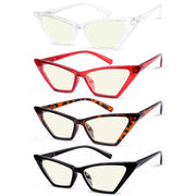 eyekeeper.com 4 Pack Blue Light Glasses Cat-eye Reading Glasses UVR2131 Eyeglasses White Smoke 4 Pairs Mix / without magnification,4 Pairs Mix / +0.50,4 Pairs Mix / +0.75,4 Pairs Mix / +1.00,4 Pairs Mix / +1.25,4 Pairs Mix / +1.50,4 Pairs Mix / +1.75,4 Pairs Mix / +2.00,4 Pairs Mix / +2.25,4 Pairs Mix / +2.50,4 Pairs Mix / +3.00,4 Pairs Mix / +3.50