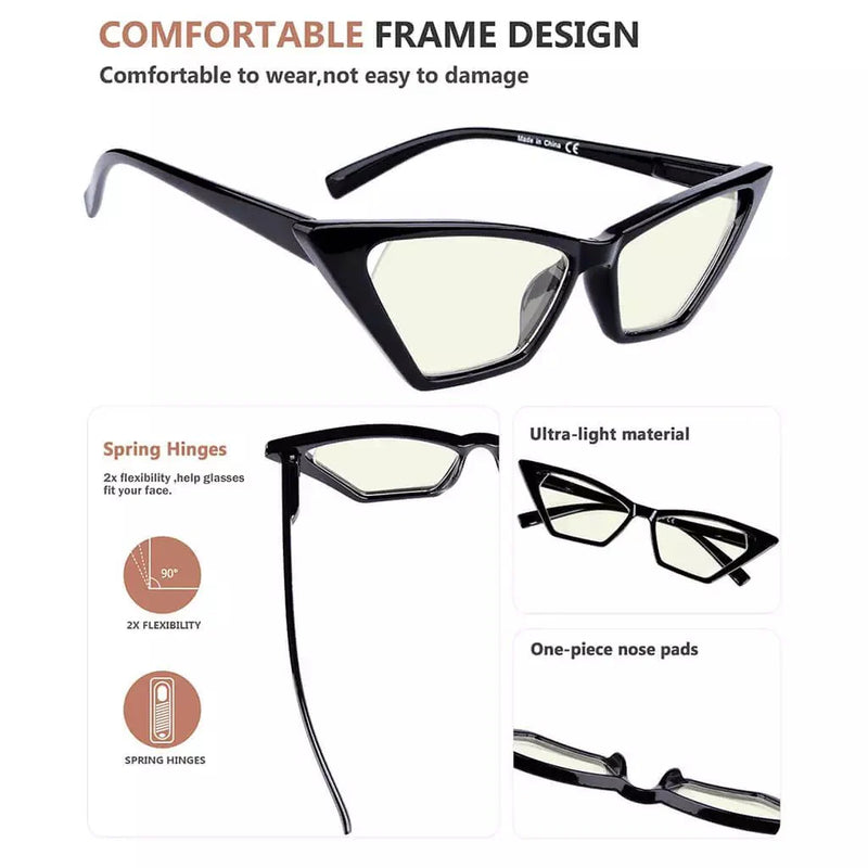 eyekeeper.com 4 Pack Blue Light Glasses Cat-eye Reading Glasses UVR2131 Eyeglasses White Smoke 4 Pairs Mix / without magnification,4 Pairs Mix / +0.50,4 Pairs Mix / +0.75,4 Pairs Mix / +1.00,4 Pairs Mix / +1.25,4 Pairs Mix / +1.50,4 Pairs Mix / +1.75,4 Pairs Mix / +2.00,4 Pairs Mix / +2.25,4 Pairs Mix / +2.50,4 Pairs Mix / +3.00,4 Pairs Mix / +3.50