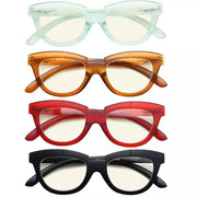 eyekeeper.com 4 Pack Blue Light Reading Glasses Cat-eye Style UV2102 Eyeglasses White Smoke 4 Pairs Mix / without magnification,4 Pairs Mix / +0.50,4 Pairs Mix / +0.75,4 Pairs Mix / +1.00,4 Pairs Mix / +1.25,4 Pairs Mix / +1.50,4 Pairs Mix / +1.75,4 Pairs Mix / +2.00,4 Pairs Mix / +2.25,4 Pairs Mix / +2.50,4 Pairs Mix / +2.75,4 Pairs Mix / +3.00