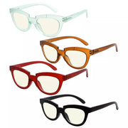 eyekeeper.com 4 Pack Blue Light Reading Glasses Cat-eye Style UV2102 Eyeglasses White Smoke 4 Pairs Mix / without magnification,4 Pairs Mix / +0.50,4 Pairs Mix / +0.75,4 Pairs Mix / +1.00,4 Pairs Mix / +1.25,4 Pairs Mix / +1.50,4 Pairs Mix / +1.75,4 Pairs Mix / +2.00,4 Pairs Mix / +2.25,4 Pairs Mix / +2.50,4 Pairs Mix / +2.75,4 Pairs Mix / +3.00