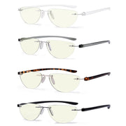 eyekeeper.com 4 Pack Blue Light Reading Glasses Half Moon Style UVR2202 Eyeglasses White Smoke 4 Pairs Mix / without magnification,4 Pairs Mix / +0.50,4 Pairs Mix / +0.75,4 Pairs Mix / +1.00,4 Pairs Mix / +1.25,4 Pairs Mix / +1.50,4 Pairs Mix / +1.75,4 Pairs Mix / +2.00,4 Pairs Mix / +2.25,4 Pairs Mix / +2.50,4 Pairs Mix / +3.00,4 Pairs Mix / +3.50