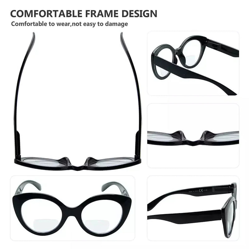 eyekeeper.com 4 Pack Cat-eye Bifocal Reading Glasses BR2012 Eyeglasses White Smoke 4 Pairs Mix / +1.00,4 Pairs Mix / +1.50,4 Pairs Mix / +2.00,4 Pairs Mix / +2.50,4 Pairs Mix / +3.00,4 Pairs Mix / +3.50