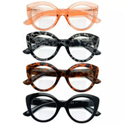 eyekeeper.com 4 Pack Cat-eye Bifocal Reading Glasses BR2012 Eyeglasses White Smoke 4 Pairs Mix / +1.00,4 Pairs Mix / +1.50,4 Pairs Mix / +2.00,4 Pairs Mix / +2.50,4 Pairs Mix / +3.00,4 Pairs Mix / +3.50