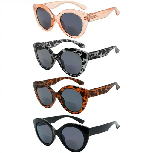 eyekeeper.com 4 Pack Cat-eye Bifocal Sunglasses Readers SBR2012 Sunglasses White Smoke 4 Pairs Mix / +1.00,4 Pairs Mix / +1.50,4 Pairs Mix / +2.00,4 Pairs Mix / +2.50,4 Pairs Mix / +3.00,4 Pairs Mix / +3.50