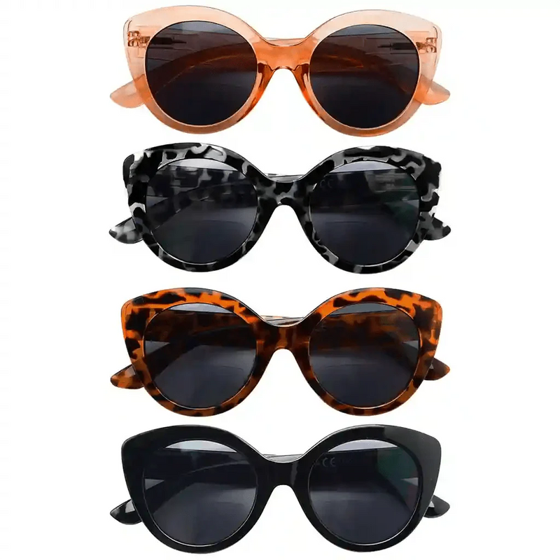 eyekeeper.com 4 Pack Cat-eye Bifocal Sunglasses Readers SBR2012 Sunglasses White Smoke 4 Pairs Mix / +1.00,4 Pairs Mix / +1.50,4 Pairs Mix / +2.00,4 Pairs Mix / +2.50,4 Pairs Mix / +3.00,4 Pairs Mix / +3.50