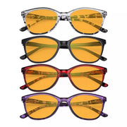 eyekeeper.com 4 Pack Cat-eye Blue Light Blocking Reading Glasses DSFH1570 Eyeglasses White Smoke 4 Pairs Mix / without magnification,4 Pairs Mix / +0.50,4 Pairs Mix / +0.75,4 Pairs Mix / +1.00,4 Pairs Mix / +1.25,4 Pairs Mix / +1.50,4 Pairs Mix / +1.75,4 Pairs Mix / +2.00,4 Pairs Mix / +2.50,4 Pairs Mix / +3.00