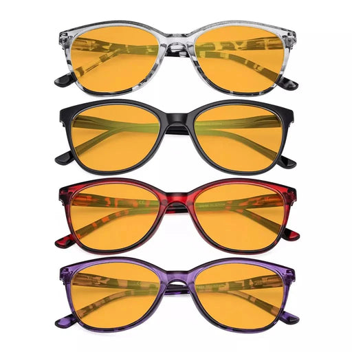 eyekeeper.com 4 Pack Cat-eye Blue Light Blocking Reading Glasses DSFH1570 Eyeglasses White Smoke 4 Pairs Mix / without magnification,4 Pairs Mix / +0.50,4 Pairs Mix / +0.75,4 Pairs Mix / +1.00,4 Pairs Mix / +1.25,4 Pairs Mix / +1.50,4 Pairs Mix / +1.75,4 Pairs Mix / +2.00,4 Pairs Mix / +2.50,4 Pairs Mix / +3.00