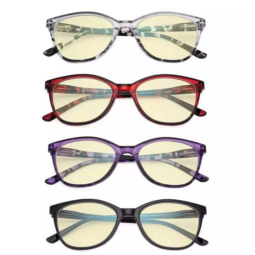 eyekeeper.com 4 Pack Cat-eye Blue Light Blocking Reading Glasses TMFH1570 Eyeglasses White Smoke 4 Pairs Mix / without magnification,4 Pairs Mix / +0.50,4 Pairs Mix / +0.75,4 Pairs Mix / +1.00,4 Pairs Mix / +1.25,4 Pairs Mix / +1.50,4 Pairs Mix / +1.75,4 Pairs Mix / +2.00,4 Pairs Mix / +2.50,4 Pairs Mix / +3.00