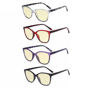 eyekeeper.com 4 Pack Cat-eye Blue Light Blocking Reading Glasses TMFH1570 Eyeglasses White Smoke 4 Pairs Mix / without magnification,4 Pairs Mix / +0.50,4 Pairs Mix / +0.75,4 Pairs Mix / +1.00,4 Pairs Mix / +1.25,4 Pairs Mix / +1.50,4 Pairs Mix / +1.75,4 Pairs Mix / +2.00,4 Pairs Mix / +2.50,4 Pairs Mix / +3.00