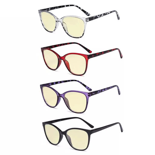 eyekeeper.com 4 Pack Cat-eye Blue Light Blocking Reading Glasses TMFH1570 Eyeglasses White Smoke 4 Pairs Mix / without magnification,4 Pairs Mix / +0.50,4 Pairs Mix / +0.75,4 Pairs Mix / +1.00,4 Pairs Mix / +1.25,4 Pairs Mix / +1.50,4 Pairs Mix / +1.75,4 Pairs Mix / +2.00,4 Pairs Mix / +2.50,4 Pairs Mix / +3.00