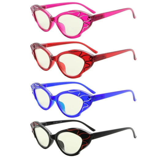 eyekeeper.com 4 Pack Cat-eye Blue Light Filter Readers UV2116 Eyeglasses White Smoke 4 Pairs Mix / without magnification,4 Pairs Mix / +0.50,4 Pairs Mix / +0.75,4 Pairs Mix / +1.00,4 Pairs Mix / +1.25,4 Pairs Mix / +1.50,4 Pairs Mix / +1.75,4 Pairs Mix / +2.00,4 Pairs Mix / +2.25,4 Pairs Mix / +2.50,4 Pairs Mix / +2.75,4 Pairs Mix / +3.00