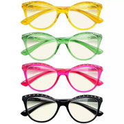 eyekeeper.com 4 Pack Cat-eye Blue Light Filter Readers UVR2001 Eyeglasses White Smoke 4 Pairs Mix / without magnification,4 Pairs Mix / +0.50,4 Pairs Mix / +0.75,4 Pairs Mix / +1.00,4 Pairs Mix / +1.25,4 Pairs Mix / +1.50,4 Pairs Mix / +1.75,4 Pairs Mix / +2.00,4 Pairs Mix / +2.50,4 Pairs Mix / +3.00