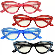eyekeeper.com 4 Pack Cat-eye Blue Light Filter Readers UVR2029 Eyeglasses White Smoke 4 Pairs Mix / without magnification,4 Pairs Mix / +0.50,4 Pairs Mix / +0.75,4 Pairs Mix / +1.00,4 Pairs Mix / +1.25,4 Pairs Mix / +1.50,4 Pairs Mix / +1.75,4 Pairs Mix / +2.00,4 Pairs Mix / +2.50,4 Pairs Mix / +3.00