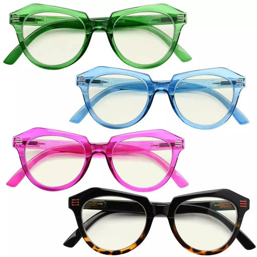 eyekeeper.com 4 Pack Cat-eye Blue Light Filter Reading Glasses UV2110 Eyeglasses White Smoke 4 Pairs Mix / without magnification,4 Pairs Mix / +0.50,4 Pairs Mix / +0.75,4 Pairs Mix / +1.00,4 Pairs Mix / +1.25,4 Pairs Mix / +1.50,4 Pairs Mix / +1.75,4 Pairs Mix / +2.00,4 Pairs Mix / +2.25,4 Pairs Mix / +2.50,4 Pairs Mix / +2.75,4 Pairs Mix / +3.00