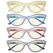 eyekeeper.com 4 Pack Cat-eye Blue Light Filter Reading Glasses UV2121 Eyeglasses White Smoke 4 Pairs Mix / without magnification,4 Pairs Mix / +0.50,4 Pairs Mix / +0.75,4 Pairs Mix / +1.00,4 Pairs Mix / +1.25,4 Pairs Mix / +1.50,4 Pairs Mix / +1.75,4 Pairs Mix / +2.00,4 Pairs Mix / +2.25,4 Pairs Mix / +2.50,4 Pairs Mix / +2.75,4 Pairs Mix / +3.00