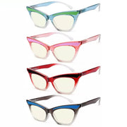 eyekeeper.com 4 Pack Cat-eye Blue Light Filter Reading Glasses UV2132 Eyeglasses White Smoke 4 Pairs Mix / without magnification,4 Pairs Mix / +0.50,4 Pairs Mix / +0.75,4 Pairs Mix / +1.00,4 Pairs Mix / +1.25,4 Pairs Mix / +1.50,4 Pairs Mix / +1.75,4 Pairs Mix / +2.00,4 Pairs Mix / +2.25,4 Pairs Mix / +2.50,4 Pairs Mix / +3.00,4 Pairs Mix / +3.50