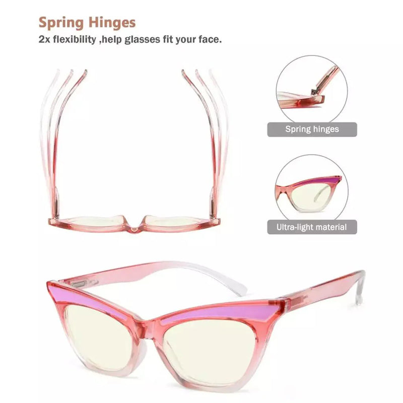 eyekeeper.com 4 Pack Cat-eye Blue Light Filter Reading Glasses UV2132 Eyeglasses White Smoke 4 Pairs Mix / without magnification,4 Pairs Mix / +0.50,4 Pairs Mix / +0.75,4 Pairs Mix / +1.00,4 Pairs Mix / +1.25,4 Pairs Mix / +1.50,4 Pairs Mix / +1.75,4 Pairs Mix / +2.00,4 Pairs Mix / +2.25,4 Pairs Mix / +2.50,4 Pairs Mix / +3.00,4 Pairs Mix / +3.50