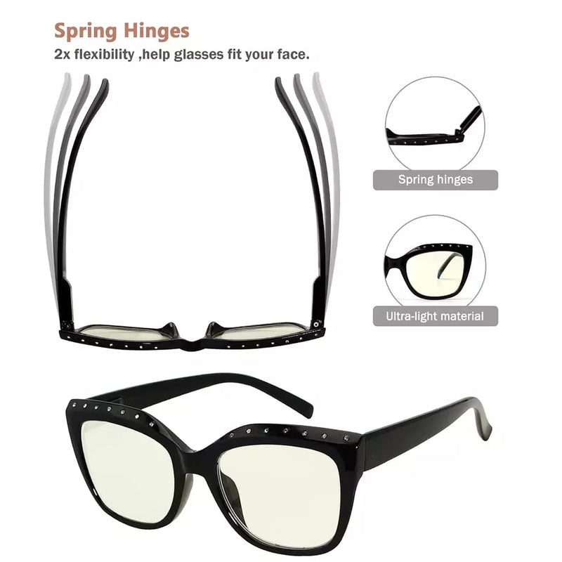 eyekeeper.com 4 Pack Cat-eye Blue Light Filter Reading Glasses UVR2015 Eyeglasses White Smoke 4 Pairs Mix / without magnification,4 Pairs Mix / +0.50,4 Pairs Mix / +0.75,4 Pairs Mix / +1.00,4 Pairs Mix / +1.25,4 Pairs Mix / +1.50,4 Pairs Mix / +1.75,4 Pairs Mix / +2.00,4 Pairs Mix / +2.50,4 Pairs Mix / +3.00