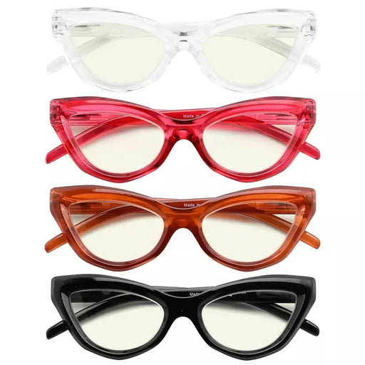 eyekeeper.com 4 Pack Cat-eye Blue Light Filter Reading Glasses UVR2033 Eyeglasses White Smoke 4 Pairs Mix / without magnification,4 Pairs Mix / +0.50,4 Pairs Mix / +0.75,4 Pairs Mix / +1.00,4 Pairs Mix / +1.25,4 Pairs Mix / +1.50,4 Pairs Mix / +2.00,4 Pairs Mix / +2.50,4 Pairs Mix / +3.00