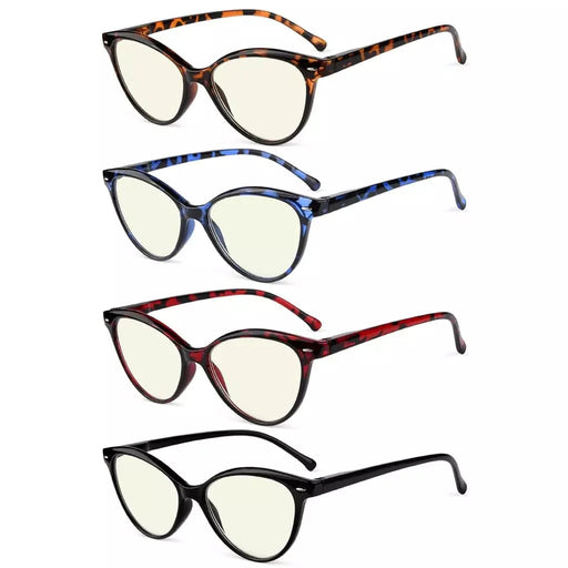eyekeeper.com 4 Pack Cat-eye Blue Light Filter Reading Glasses UVR9112 Eyeglasses White Smoke 4 Pairs Mix / without magnification,4 Pairs Mix / +0.50,4 Pairs Mix / +0.75,4 Pairs Mix / +1.00,4 Pairs Mix / +1.25,4 Pairs Mix / +1.50,4 Pairs Mix / +1.75,4 Pairs Mix / +2.00,4 Pairs Mix / +2.50,4 Pairs Mix / +3.00