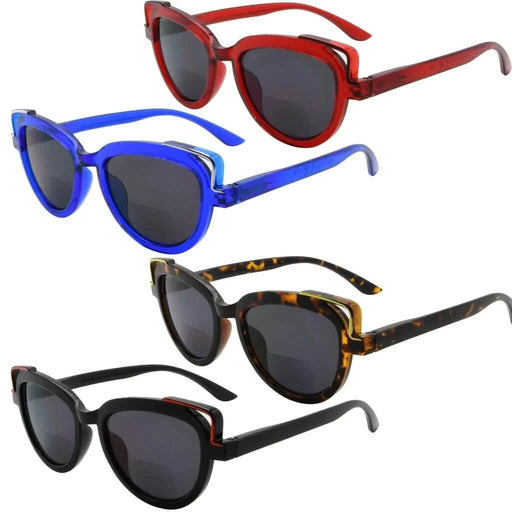 eyekeeper.com 4 Pack Cat-eye Design Bifocal Sunglasses SBR2113 Sunglasses White Smoke 4 Pairs Mix / +1.00,4 Pairs Mix / +1.50,4 Pairs Mix / +2.00,4 Pairs Mix / +2.50,4 Pairs Mix / +3.00