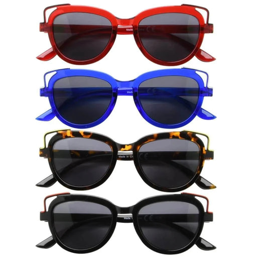 eyekeeper.com 4 Pack Cat-eye Design Bifocal Sunglasses SBR2113 Sunglasses White Smoke 4 Pairs Mix / +1.00,4 Pairs Mix / +1.50,4 Pairs Mix / +2.00,4 Pairs Mix / +2.50,4 Pairs Mix / +3.00