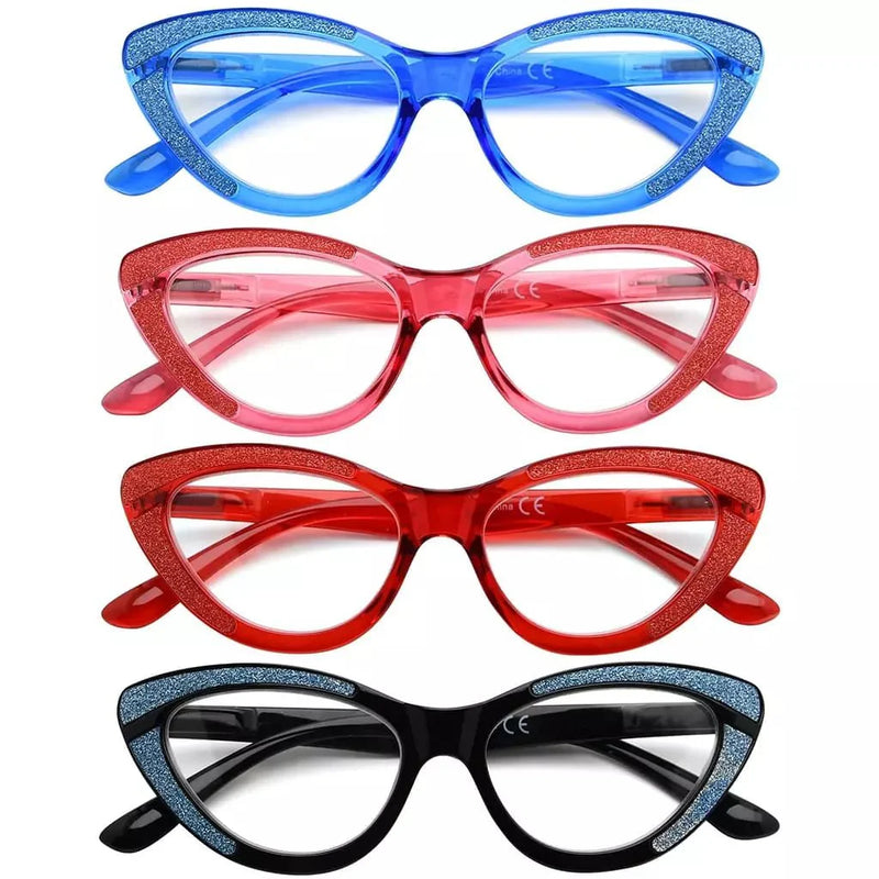 eyekeeper.com 4 Pack Cat-eye Design Chic Reading Glasses R2029 Eyeglasses White Smoke 4 Pairs Mix / without magnification,4 Pairs Mix / +0.50,4 Pairs Mix / +0.75,4 Pairs Mix / +1.00,4 Pairs Mix / +1.25,4 Pairs Mix / +1.50,4 Pairs Mix / +1.75,4 Pairs Mix / +2.00,4 Pairs Mix / +2.25,4 Pairs Mix / +2.50,4 Pairs Mix / +2.75,4 Pairs Mix / +3.00