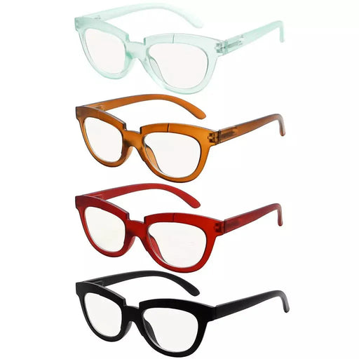 eyekeeper.com 4 Pack Cat-eye Multifocus Reading Glasses M2102 Eyeglasses White Smoke 4 Pairs Mix / +1.00,4 Pairs Mix / +1.25,4 Pairs Mix / +1.50,4 Pairs Mix / +1.75,4 Pairs Mix / +2.00,4 Pairs Mix / +2.25,4 Pairs Mix / +2.50,4 Pairs Mix / +3.00,4 Pairs Mix / +3.50